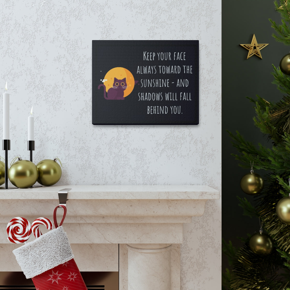 Scripture Walls Inspirational Wall Art Face Toward The Sunshine Motivation Wall Decor for Home Office Gym Inspiring Success Quote Print Ready to Hang Unframed-Express Your Love Gifts