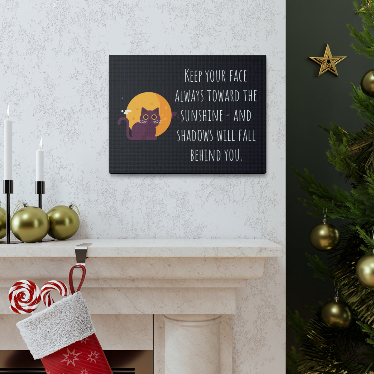Scripture Walls Inspirational Wall Art Face Toward The Sunshine Motivation Wall Decor for Home Office Gym Inspiring Success Quote Print Ready to Hang Unframed-Express Your Love Gifts