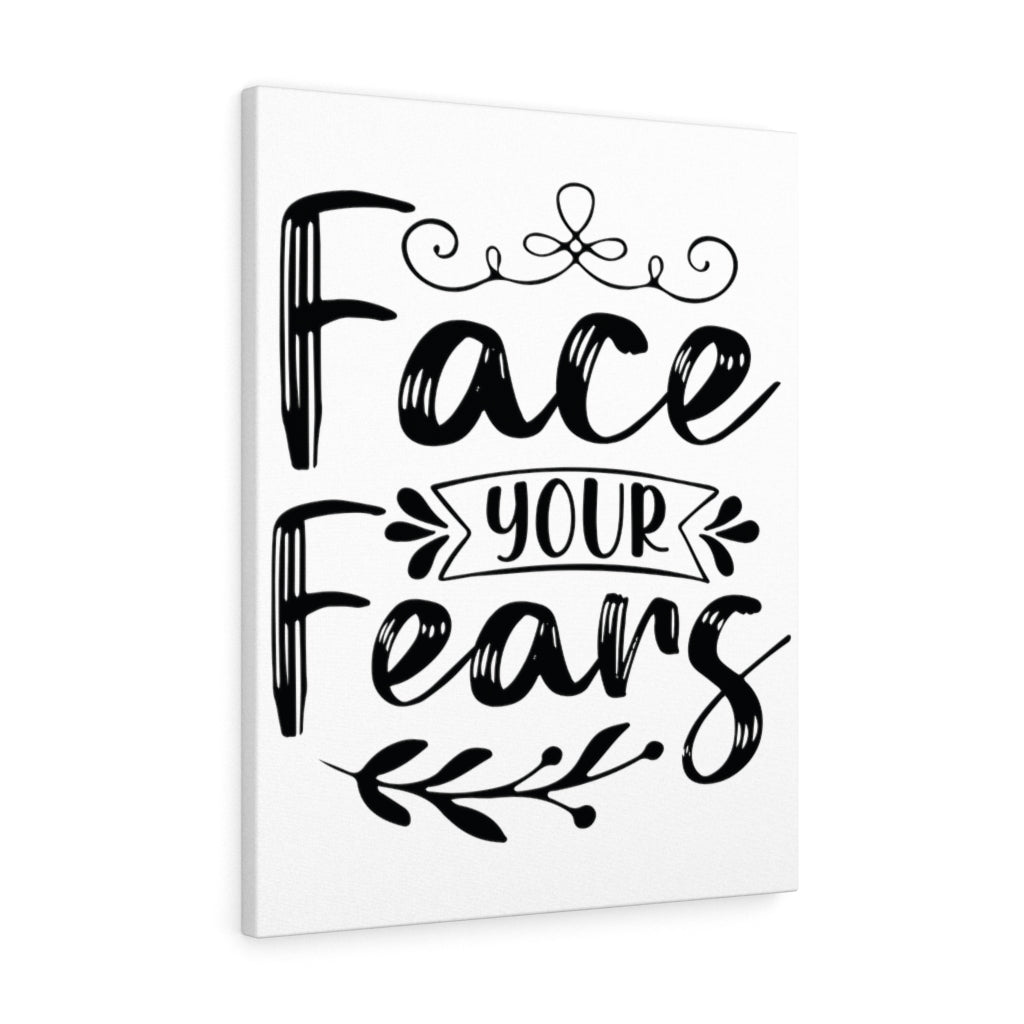Scripture Walls Inspirational Wall Art Face Your Fears Cursive Wall Art Motivation Wall Decor for Home Office Gym Inspiring Success Quote Print Ready to Hang Unframed-Express Your Love Gifts