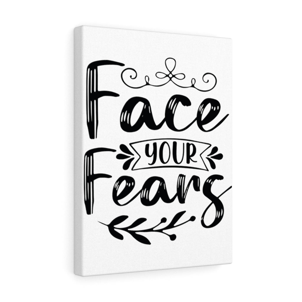 Scripture Walls Inspirational Wall Art Face Your Fears Cursive Wall Art Motivation Wall Decor for Home Office Gym Inspiring Success Quote Print Ready to Hang Unframed-Express Your Love Gifts