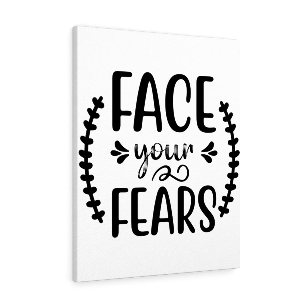 Scripture Walls Inspirational Wall Art Face Your Fears Wall Art Motivation Wall Decor for Home Office Gym Inspiring Success Quote Print Ready to Hang Unframed-Express Your Love Gifts