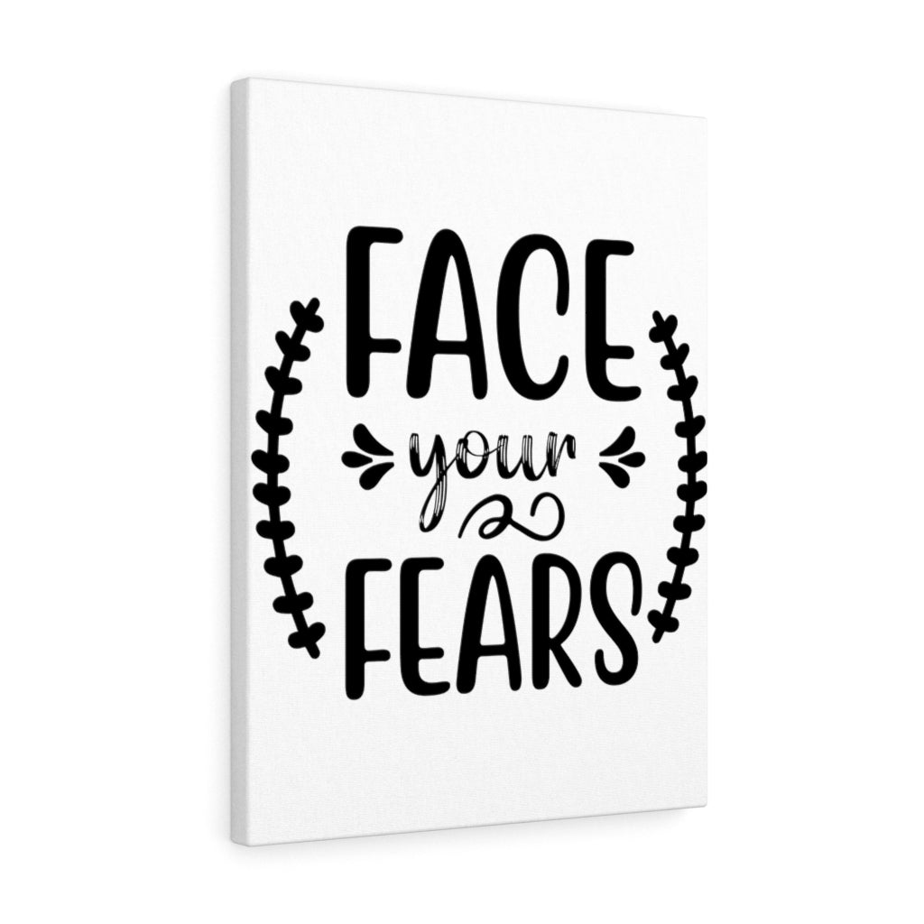 Scripture Walls Inspirational Wall Art Face Your Fears Wall Art Motivation Wall Decor for Home Office Gym Inspiring Success Quote Print Ready to Hang Unframed-Express Your Love Gifts