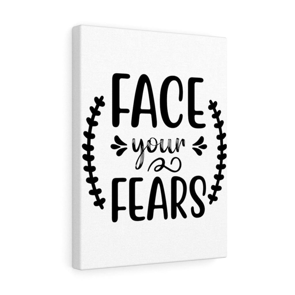 Scripture Walls Inspirational Wall Art Face Your Fears Wall Art Motivation Wall Decor for Home Office Gym Inspiring Success Quote Print Ready to Hang Unframed-Express Your Love Gifts