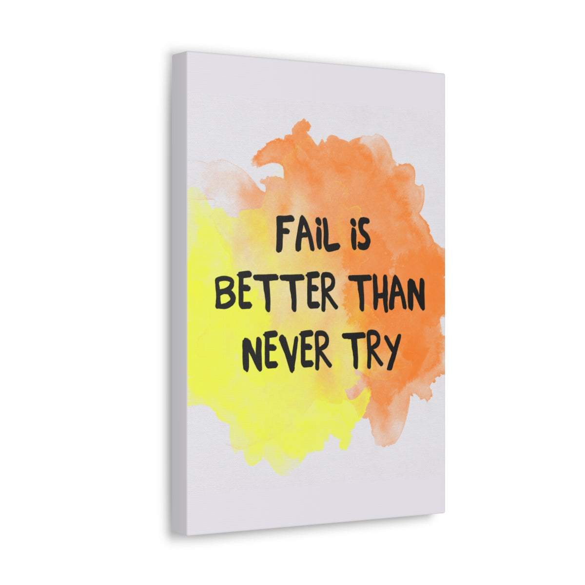 Scripture Walls Inspirational Wall Art Fail Is Never Try Motivation Wall Decor for Home Office Gym Inspiring Success Quote Print Ready to Hang Unframed-Express Your Love Gifts