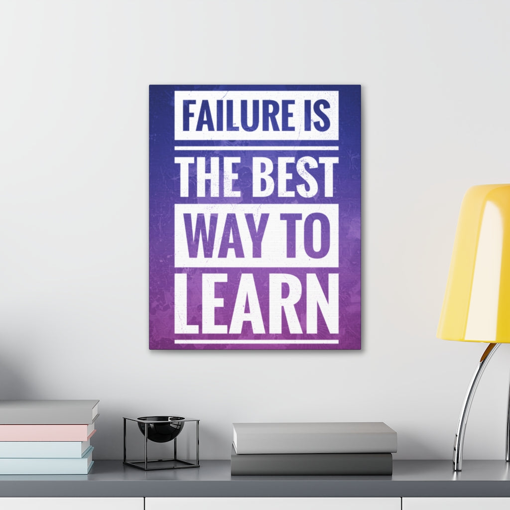 Scripture Walls Inspirational Wall Art Failure Is Way To Learn Motivation Wall Decor for Home Office Gym Inspiring Success Quote Print Ready to Hang Unframed-Express Your Love Gifts