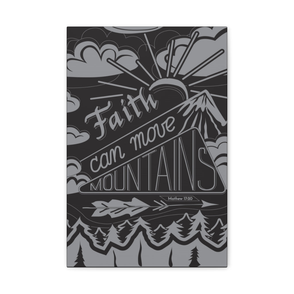 Scripture Walls Inspirational Wall Art Faith Can Move Mountains Motivation Wall Decor for Home Office Gym Inspiring Success Quote Print Ready to Hang Unframed-Express Your Love Gifts