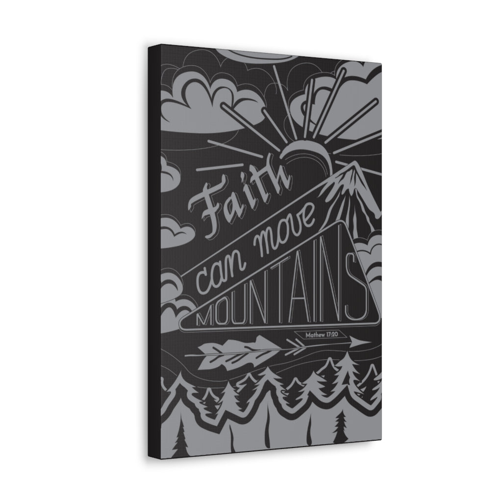 Scripture Walls Inspirational Wall Art Faith Can Move Mountains Motivation Wall Decor for Home Office Gym Inspiring Success Quote Print Ready to Hang Unframed-Express Your Love Gifts