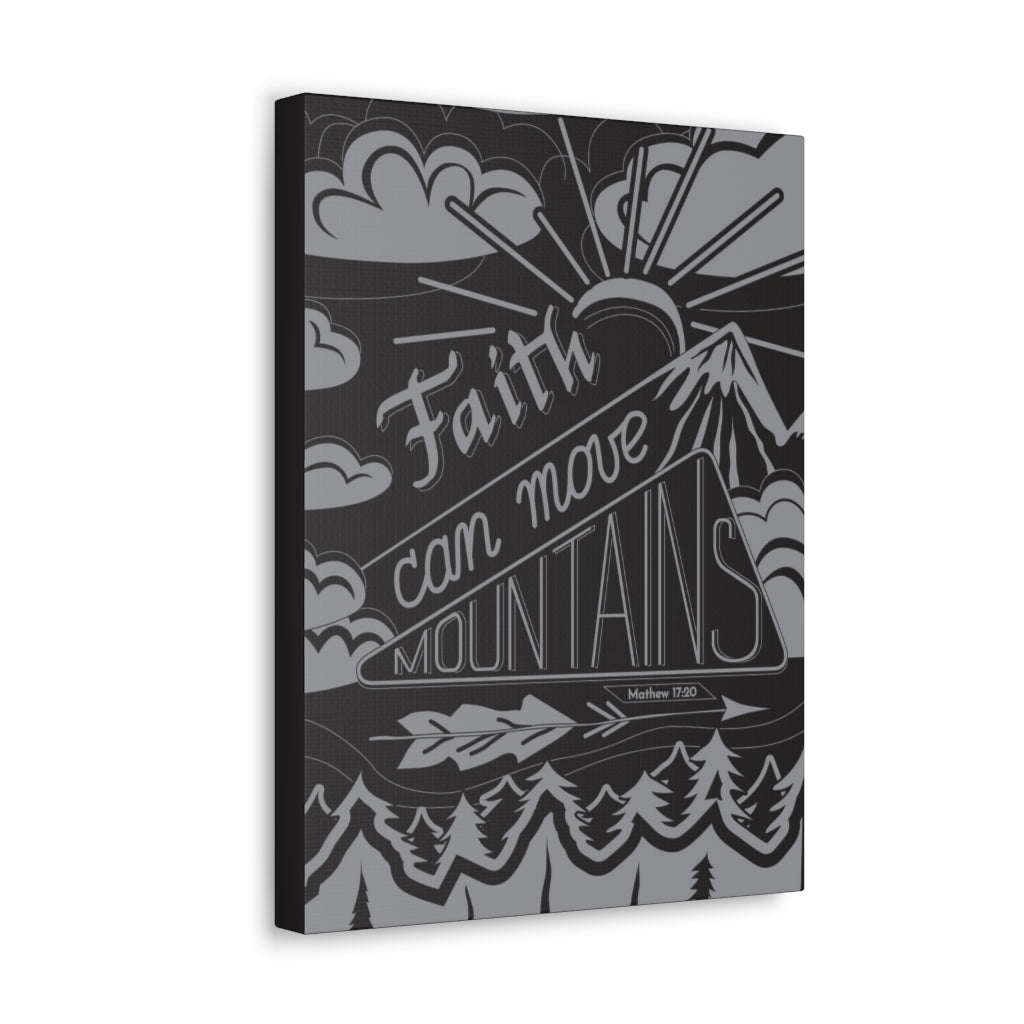 Scripture Walls Inspirational Wall Art Faith Can Move Mountains Motivation Wall Decor for Home Office Gym Inspiring Success Quote Print Ready to Hang Unframed-Express Your Love Gifts