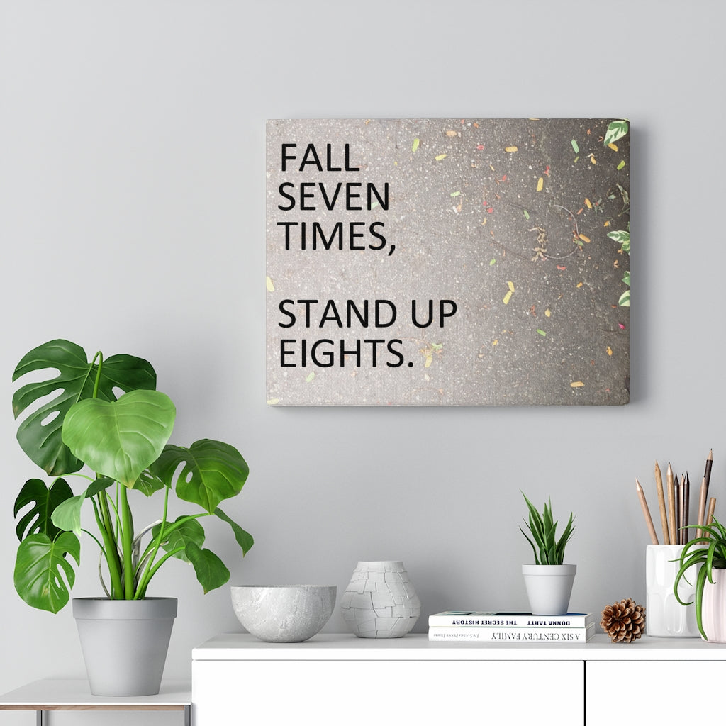 Scripture Walls Inspirational Wall Art Fall Seven Times Stand Up Eights Motivational Print Ready to Hang Artwork Unframed-Express Your Love Gifts