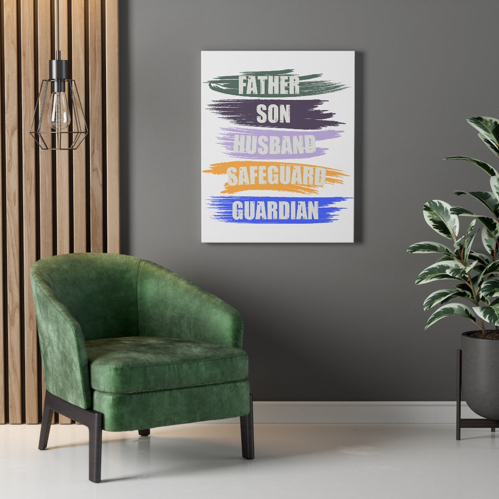 Scripture Walls Inspirational Wall Art Father Son Husband Safeguard Guardian Wall Art Motivation Wall Decor for Home Office Gym Inspiring Success Quote Print Ready to Hang Unframed-Express Your Love Gifts
