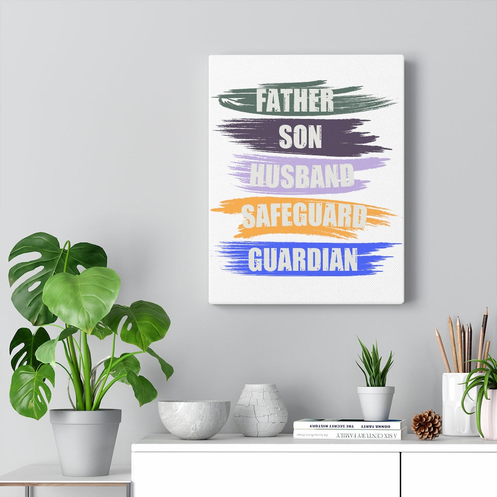 Scripture Walls Inspirational Wall Art Father Son Husband Safeguard Guardian Wall Art Motivation Wall Decor for Home Office Gym Inspiring Success Quote Print Ready to Hang Unframed-Express Your Love Gifts