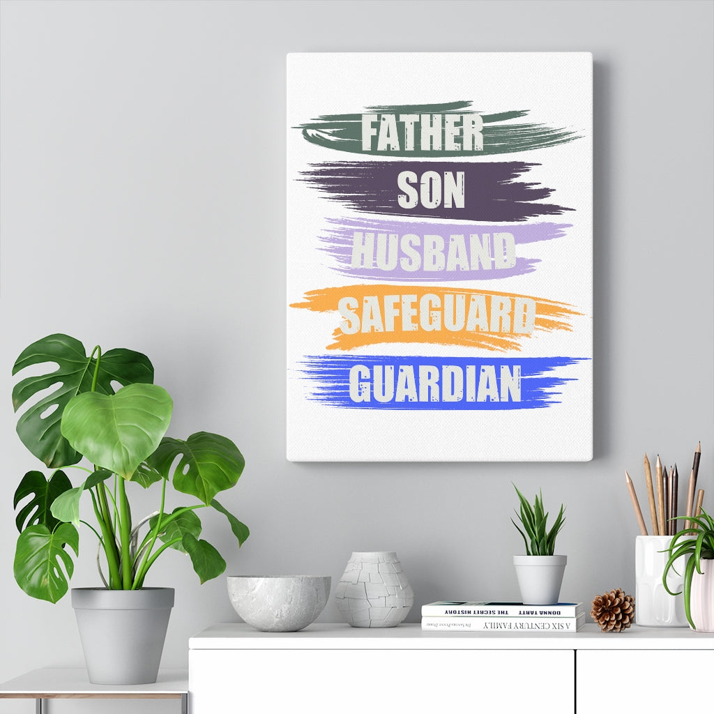 Scripture Walls Inspirational Wall Art Father Son Husband Safeguard Guardian Wall Art Motivation Wall Decor for Home Office Gym Inspiring Success Quote Print Ready to Hang Unframed-Express Your Love Gifts