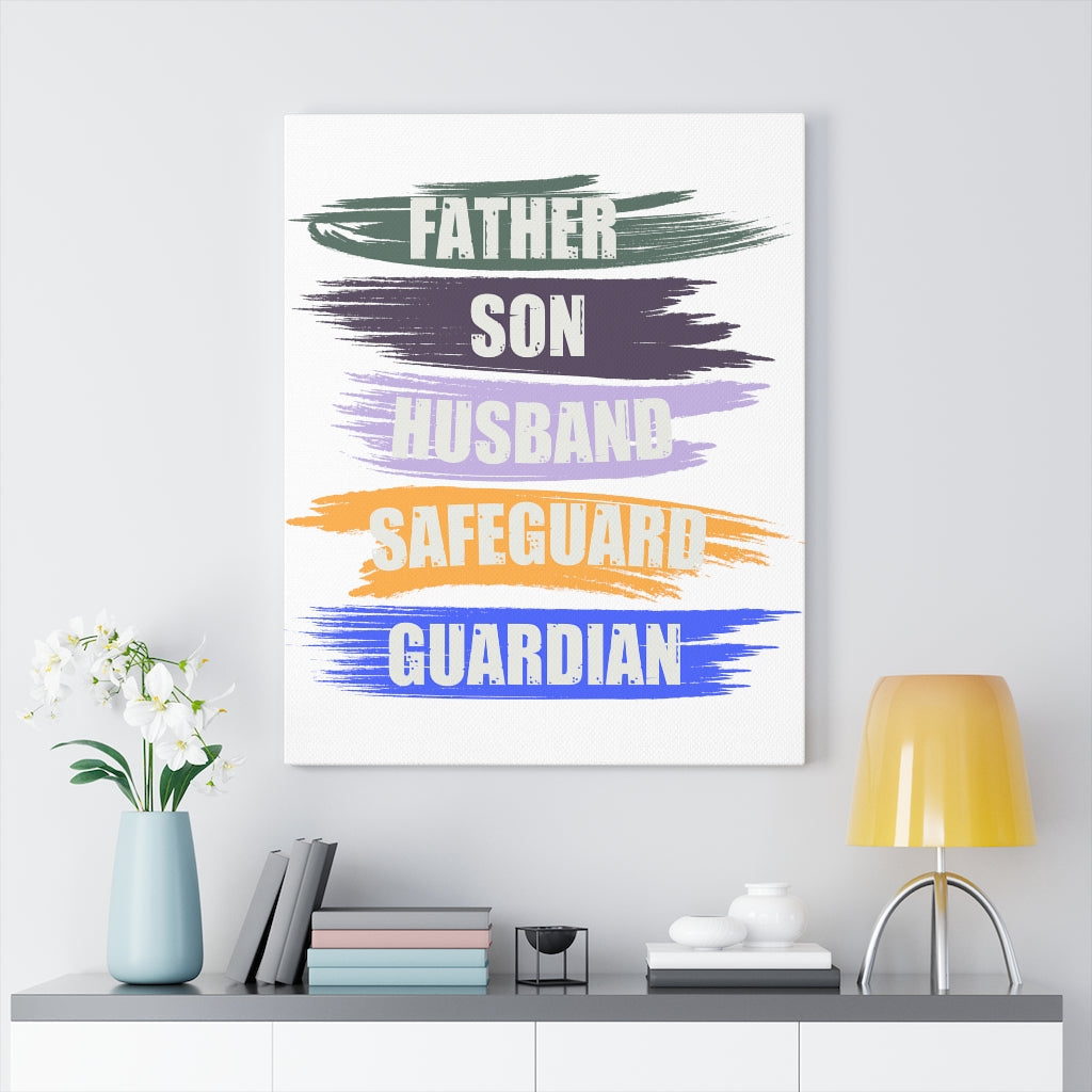 Scripture Walls Inspirational Wall Art Father Son Husband Safeguard Guardian Wall Art Motivation Wall Decor for Home Office Gym Inspiring Success Quote Print Ready to Hang Unframed-Express Your Love Gifts