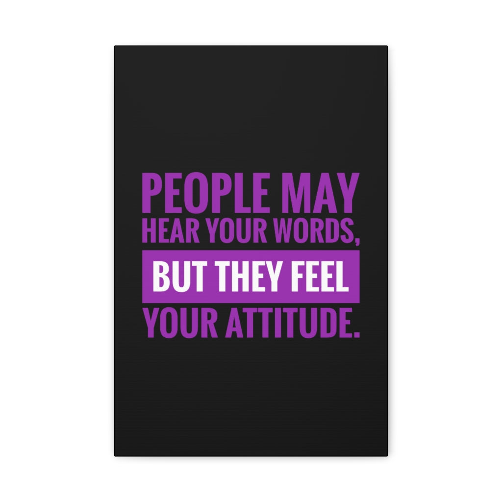 Scripture Walls Inspirational Wall Art Feel Your Attitude Motivation Wall Decor for Home Office Gym Inspiring Success Quote Print Ready to Hang Unframed-Express Your Love Gifts