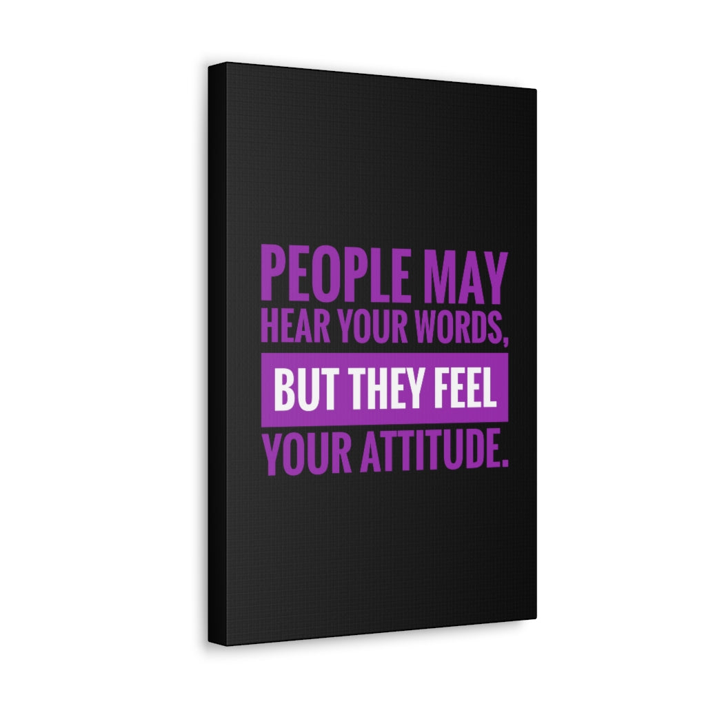 Scripture Walls Inspirational Wall Art Feel Your Attitude Motivation Wall Decor for Home Office Gym Inspiring Success Quote Print Ready to Hang Unframed-Express Your Love Gifts