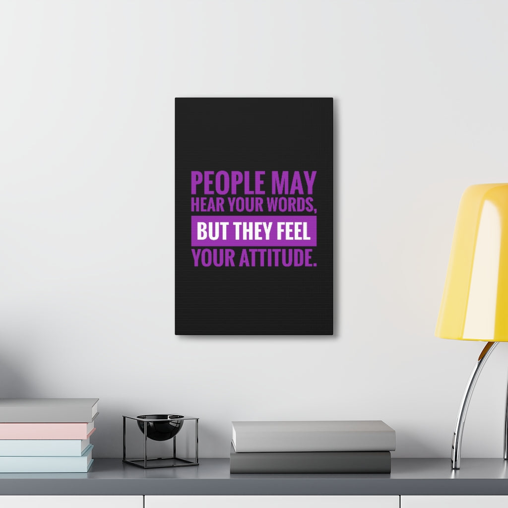 Scripture Walls Inspirational Wall Art Feel Your Attitude Motivation Wall Decor for Home Office Gym Inspiring Success Quote Print Ready to Hang Unframed-Express Your Love Gifts