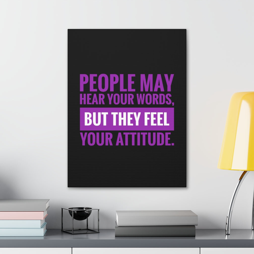 Scripture Walls Inspirational Wall Art Feel Your Attitude Motivation Wall Decor for Home Office Gym Inspiring Success Quote Print Ready to Hang Unframed-Express Your Love Gifts