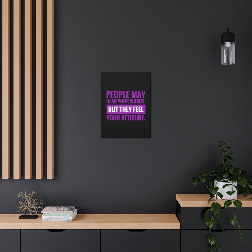 Scripture Walls Inspirational Wall Art Feel Your Attitude Motivation Wall Decor for Home Office Gym Inspiring Success Quote Print Ready to Hang Unframed-Express Your Love Gifts