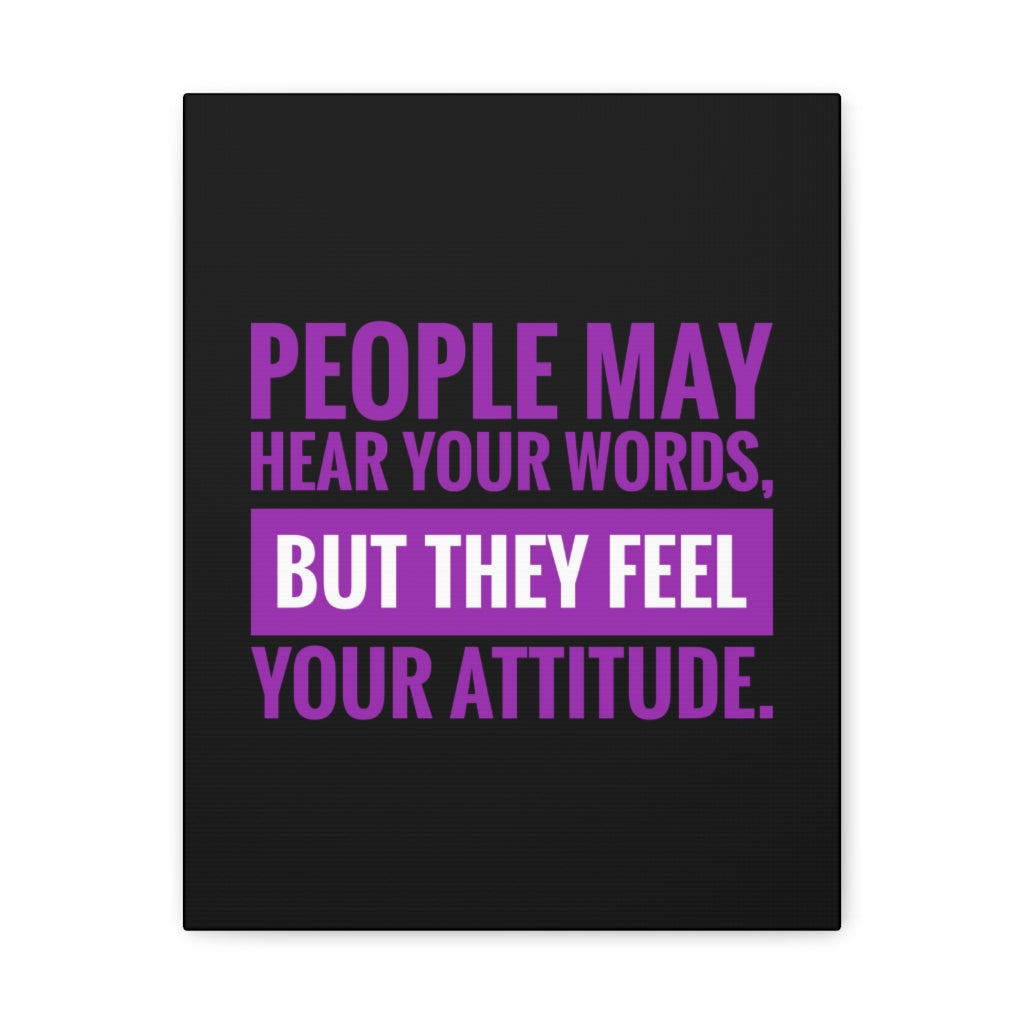 Scripture Walls Inspirational Wall Art Feel Your Attitude Motivation Wall Decor for Home Office Gym Inspiring Success Quote Print Ready to Hang Unframed-Express Your Love Gifts