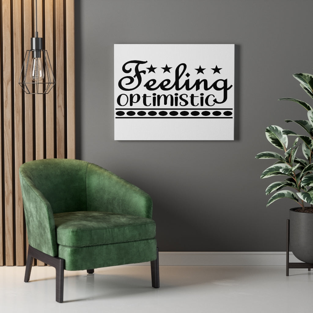 Scripture Walls Inspirational Wall Art Feeling Optimistic Wall Art Motivation Wall Decor for Home Office Gym Inspiring Success Quote Print Ready to Hang Unframed-Express Your Love Gifts