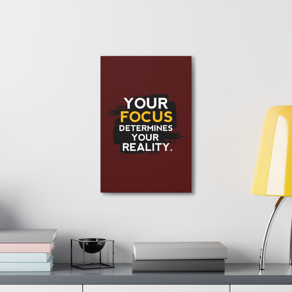 Scripture Walls Inspirational Wall Art Focus Determines Your Reality Motivation Wall Decor for Home Office Gym Inspiring Success Quote Print Ready to Hang Unframed-Express Your Love Gifts