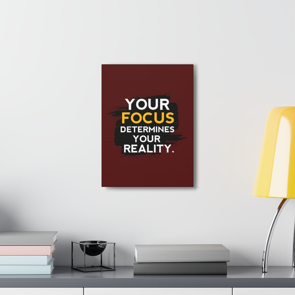 Scripture Walls Inspirational Wall Art Focus Determines Your Reality Motivation Wall Decor for Home Office Gym Inspiring Success Quote Print Ready to Hang Unframed-Express Your Love Gifts