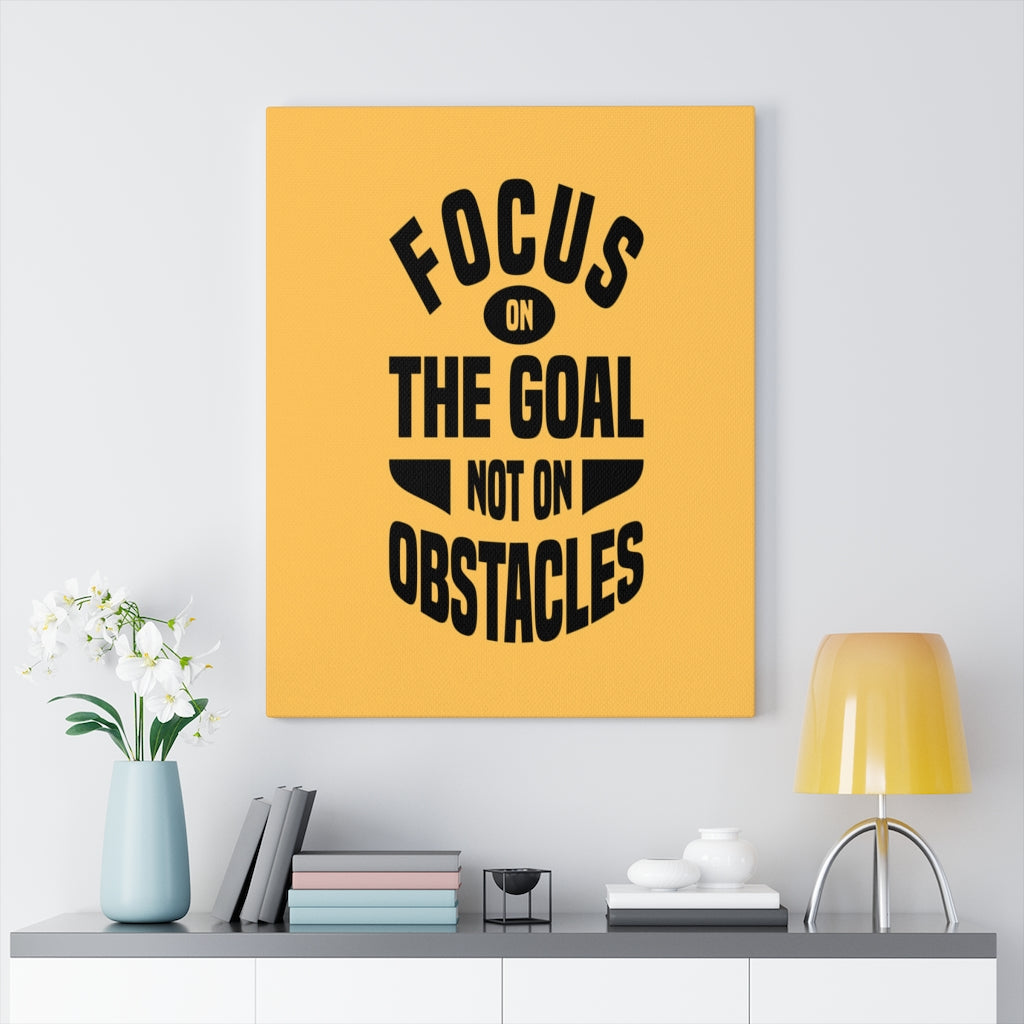Scripture Walls Inspirational Wall Art Focus On The Goal Not On Obstacles Wall Art Motivation Wall Decor for Home Office Gym Inspiring Success Quote Print Ready to Hang Unframed-Express Your Love Gifts
