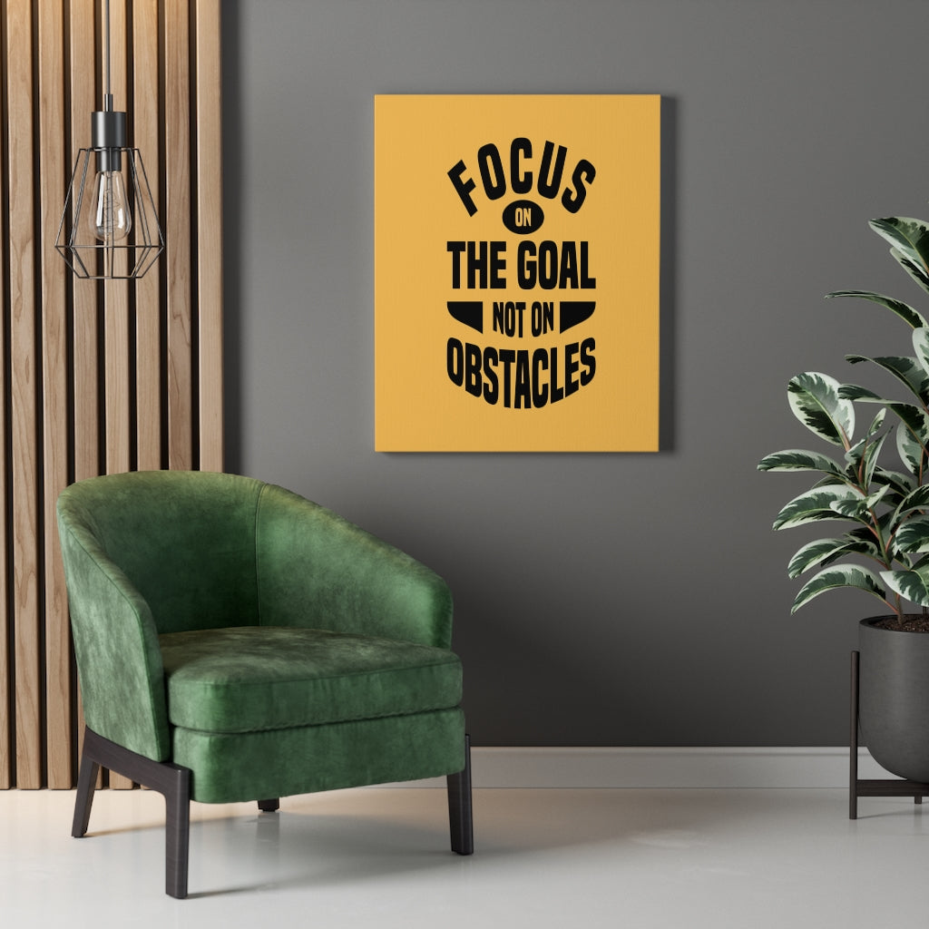 Scripture Walls Inspirational Wall Art Focus On The Goal Not On Obstacles Wall Art Motivation Wall Decor for Home Office Gym Inspiring Success Quote Print Ready to Hang Unframed-Express Your Love Gifts