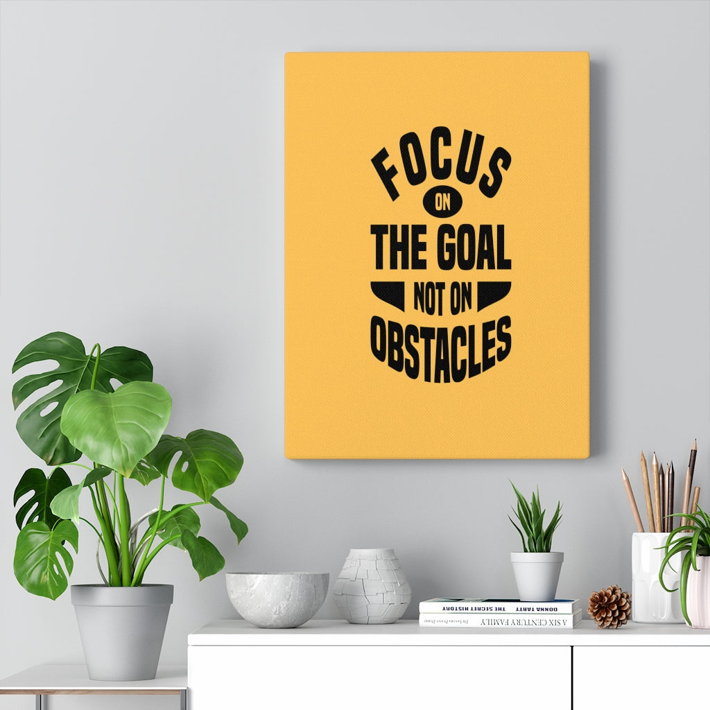 Scripture Walls Inspirational Wall Art Focus On The Goal Not On Obstacles Wall Art Motivation Wall Decor for Home Office Gym Inspiring Success Quote Print Ready to Hang Unframed-Express Your Love Gifts