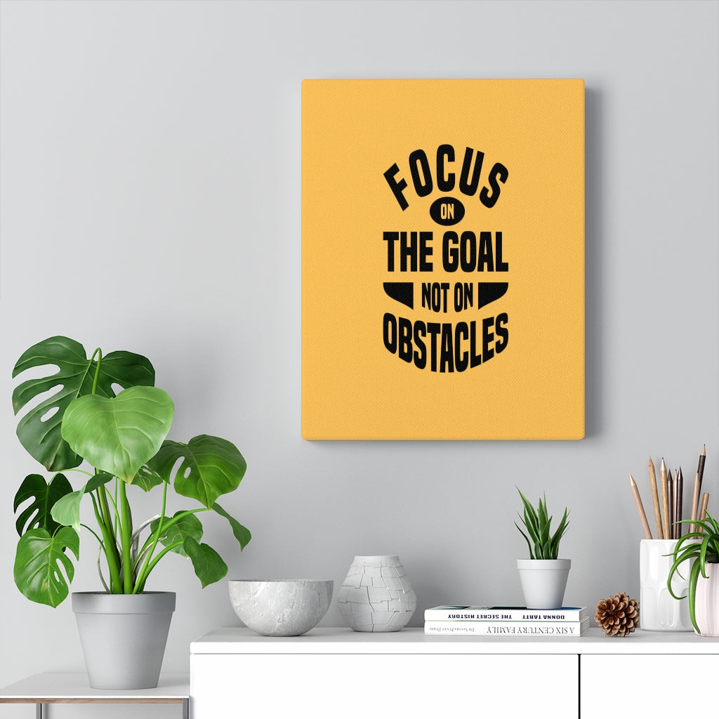 Scripture Walls Inspirational Wall Art Focus On The Goal Not On Obstacles Wall Art Motivation Wall Decor for Home Office Gym Inspiring Success Quote Print Ready to Hang Unframed-Express Your Love Gifts