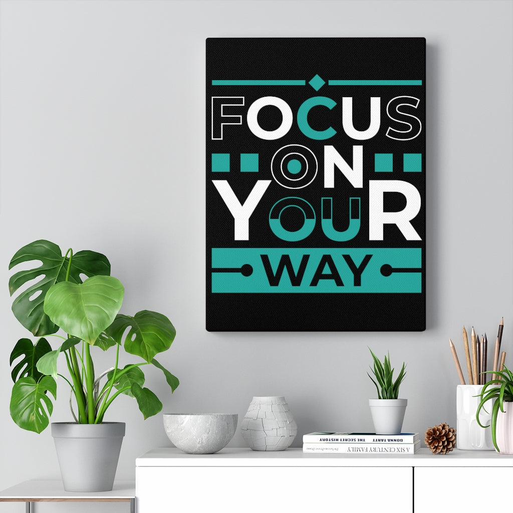 Scripture Walls Inspirational Wall Art Focus On Your Way Wall Art Motivation Wall Decor for Home Office Gym Inspiring Success Quote Print Ready to Hang Unframed-Express Your Love Gifts
