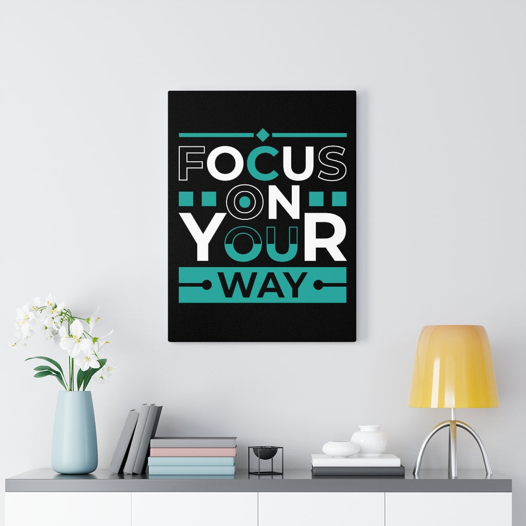 Scripture Walls Inspirational Wall Art Focus On Your Way Wall Art Motivation Wall Decor for Home Office Gym Inspiring Success Quote Print Ready to Hang Unframed-Express Your Love Gifts