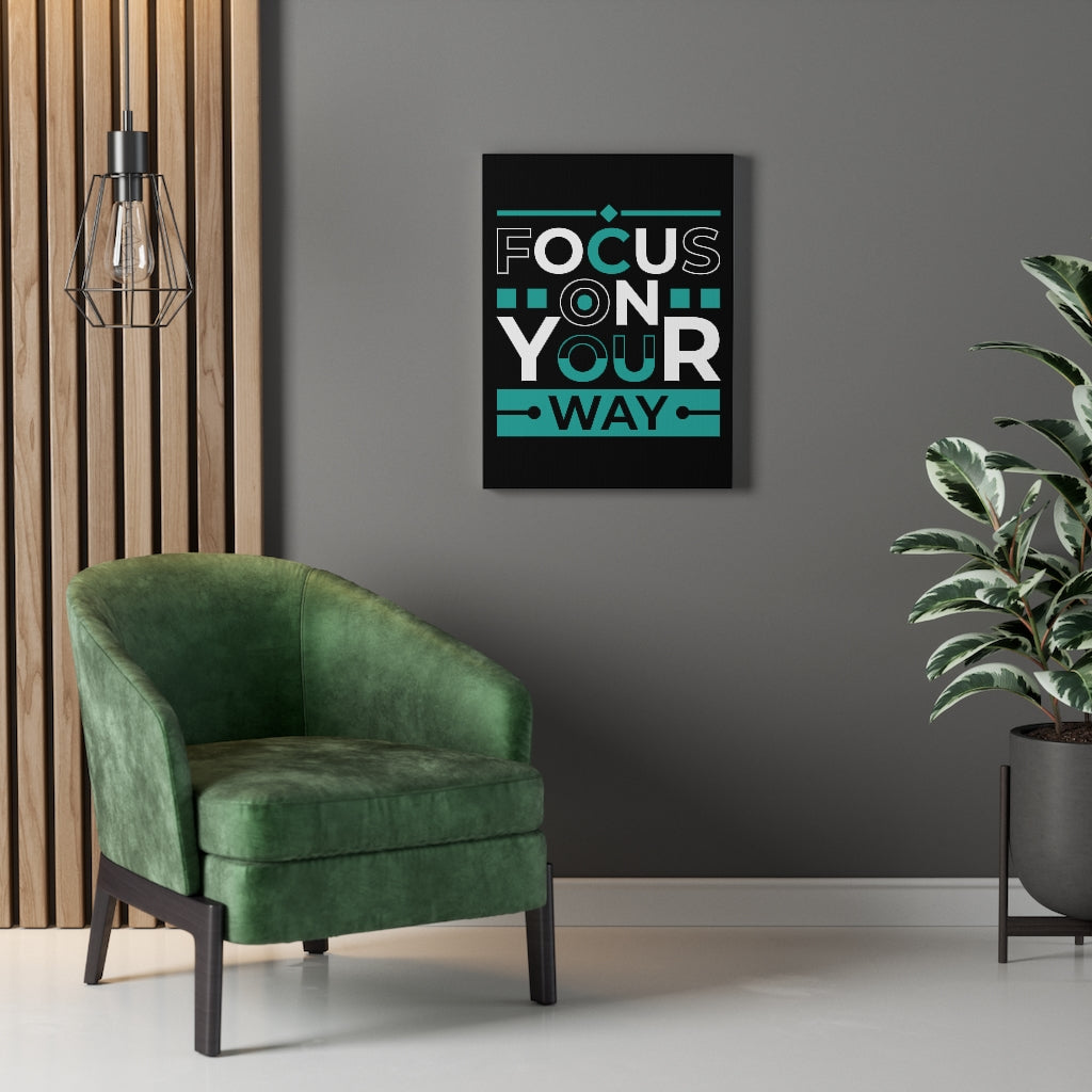 Scripture Walls Inspirational Wall Art Focus On Your Way Wall Art Motivation Wall Decor for Home Office Gym Inspiring Success Quote Print Ready to Hang Unframed-Express Your Love Gifts