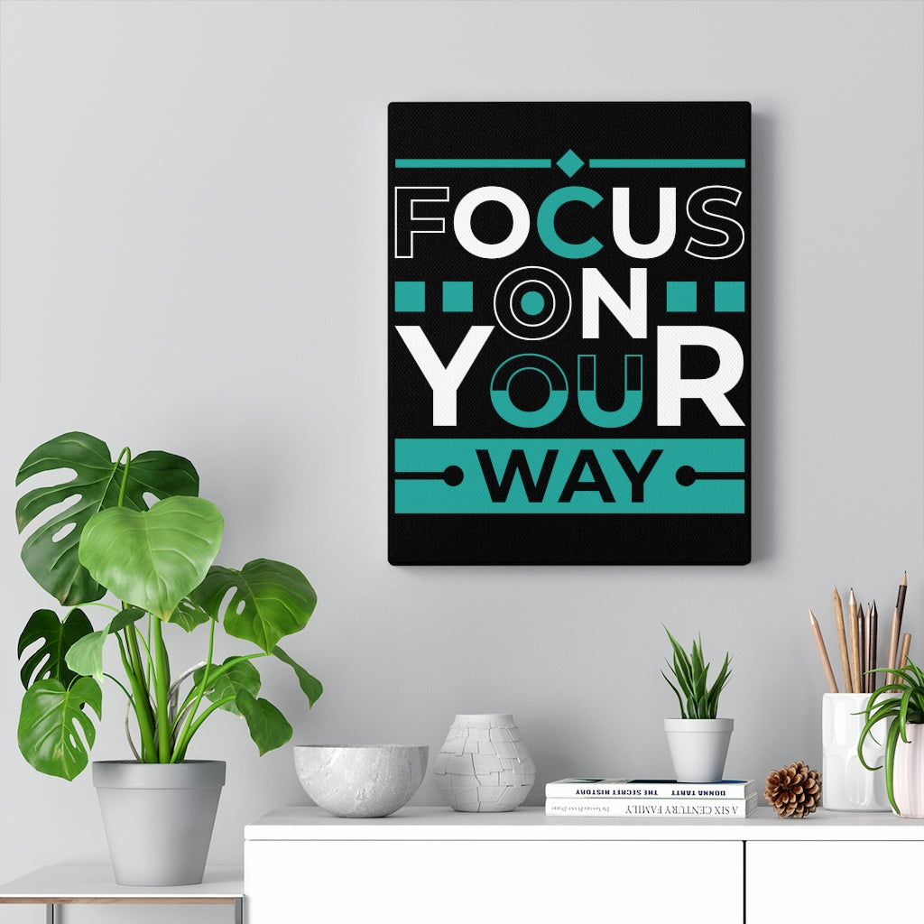 Scripture Walls Inspirational Wall Art Focus On Your Way Wall Art Motivation Wall Decor for Home Office Gym Inspiring Success Quote Print Ready to Hang Unframed-Express Your Love Gifts