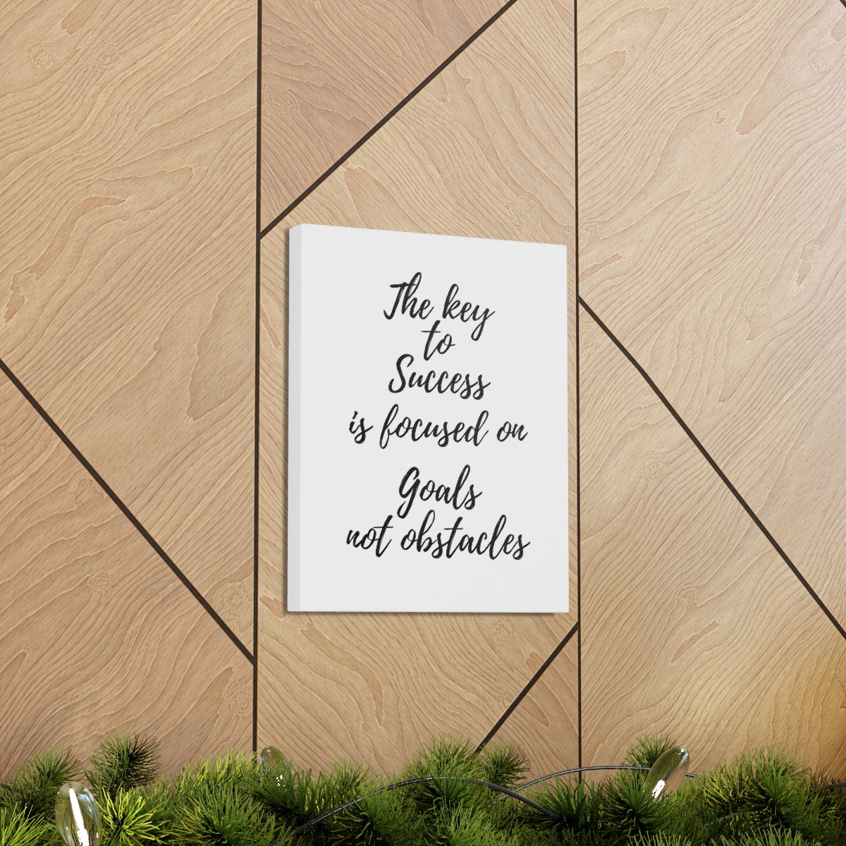Scripture Walls Inspirational Wall Art Focused On Goals Not Obstacles Motivation Wall Decor for Home Office Gym Inspiring Success Quote Print Ready to Hang Unframed-Express Your Love Gifts