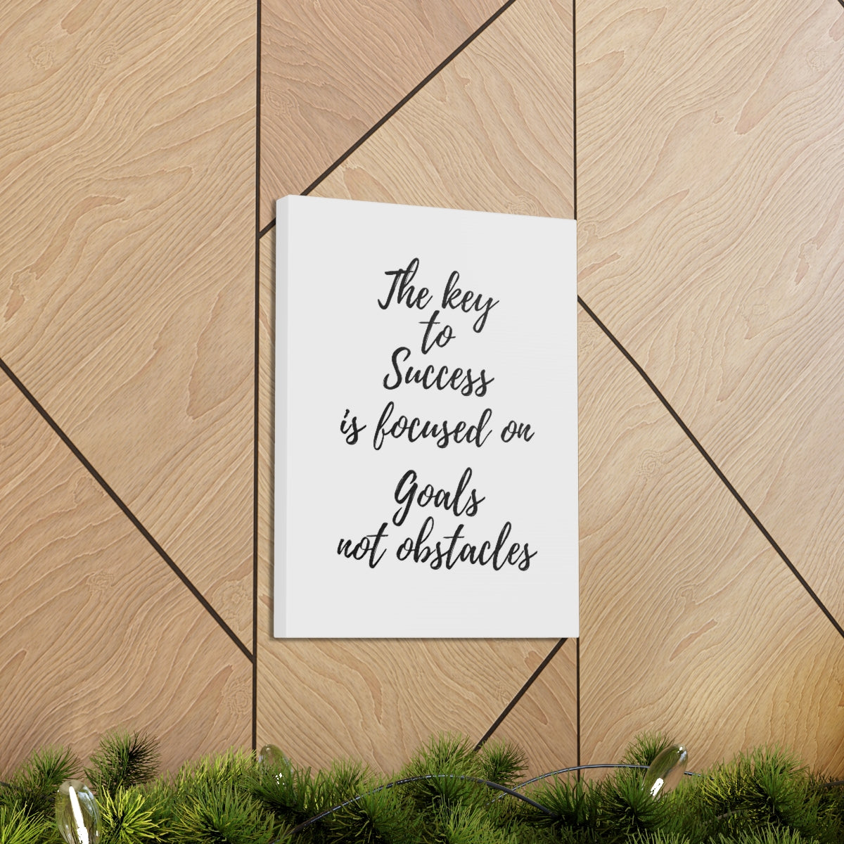 Scripture Walls Inspirational Wall Art Focused On Goals Not Obstacles Motivation Wall Decor for Home Office Gym Inspiring Success Quote Print Ready to Hang Unframed-Express Your Love Gifts