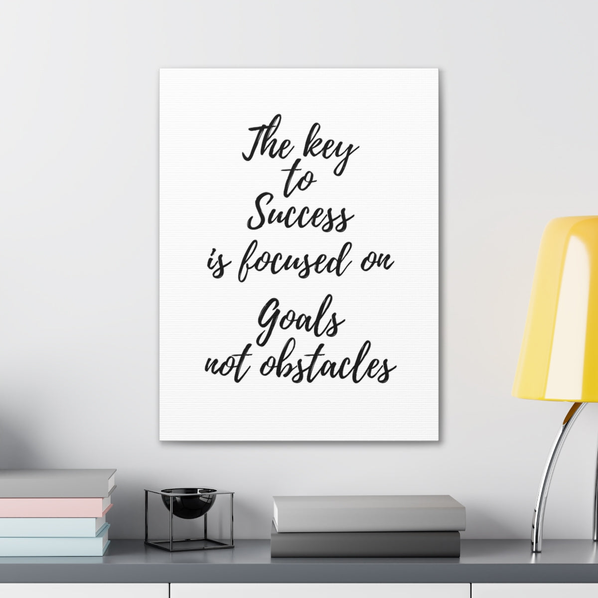 Scripture Walls Inspirational Wall Art Focused On Goals Not Obstacles Motivation Wall Decor for Home Office Gym Inspiring Success Quote Print Ready to Hang Unframed-Express Your Love Gifts