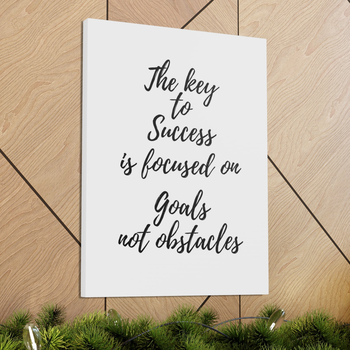 Scripture Walls Inspirational Wall Art Focused On Goals Not Obstacles Motivation Wall Decor for Home Office Gym Inspiring Success Quote Print Ready to Hang Unframed-Express Your Love Gifts