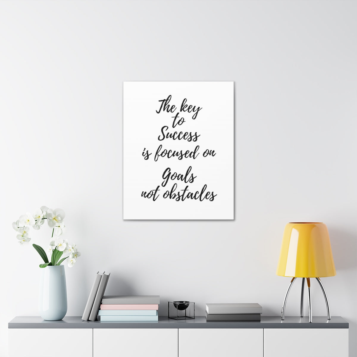 Scripture Walls Inspirational Wall Art Focused On Goals Not Obstacles Motivation Wall Decor for Home Office Gym Inspiring Success Quote Print Ready to Hang Unframed-Express Your Love Gifts