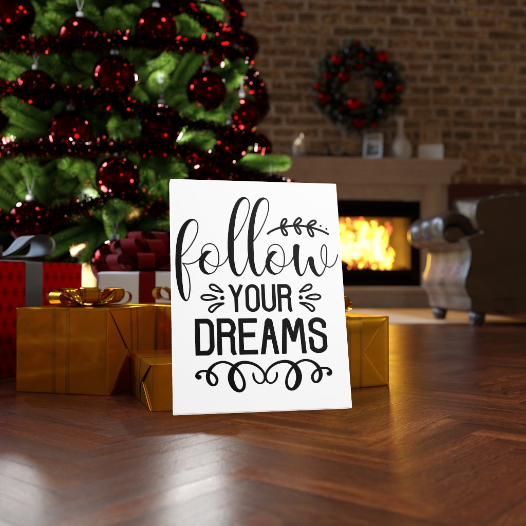 Scripture Walls Inspirational Wall Art Follow Your Dreams Wall Art Motivation Wall Decor for Home Office Gym Inspiring Success Quote Print Ready to Hang Unframed-Express Your Love Gifts