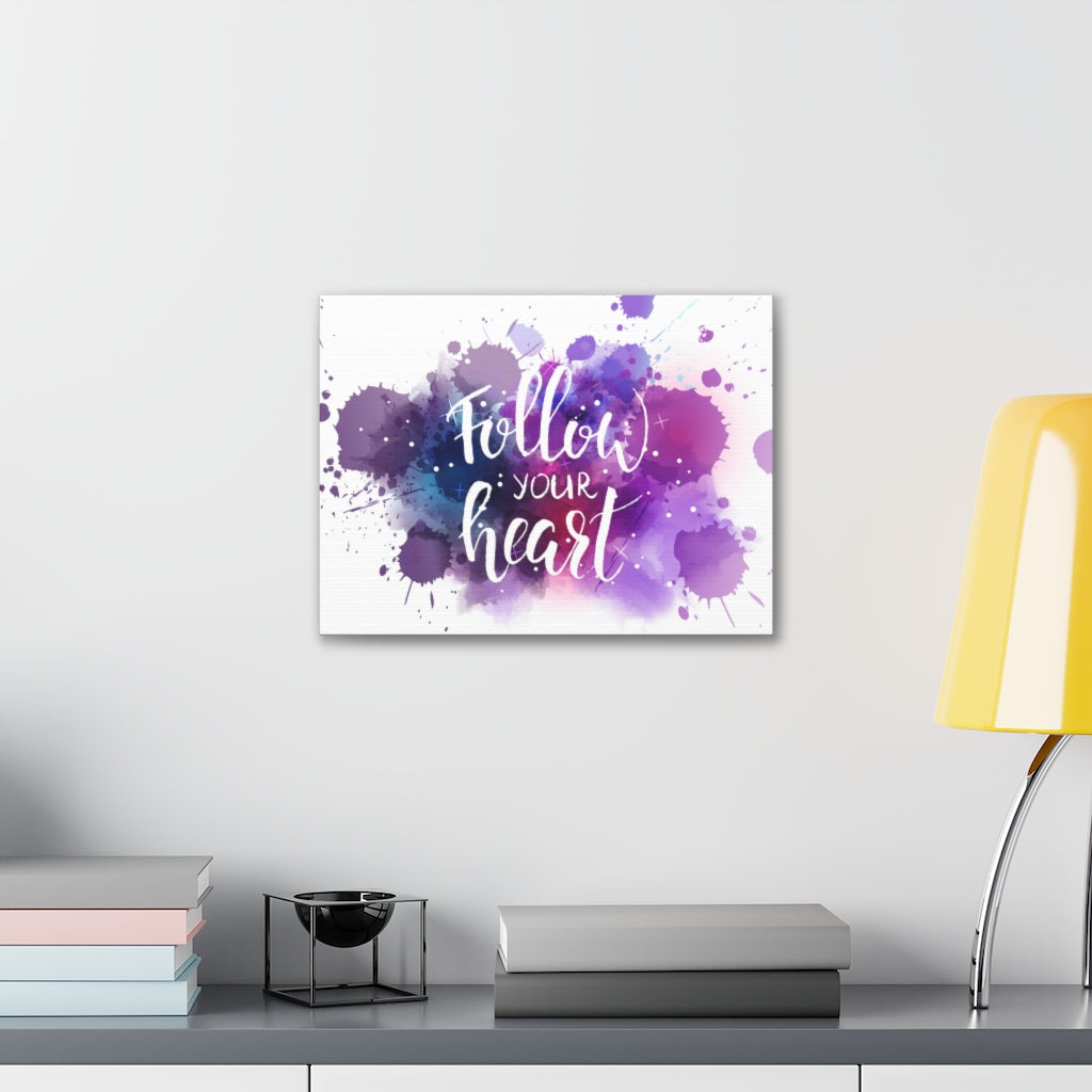 Scripture Walls Inspirational Wall Art Follow Your Heart Motivation Wall Decor for Home Office Gym Inspiring Success Quote Print Ready to Hang Unframed-Express Your Love Gifts
