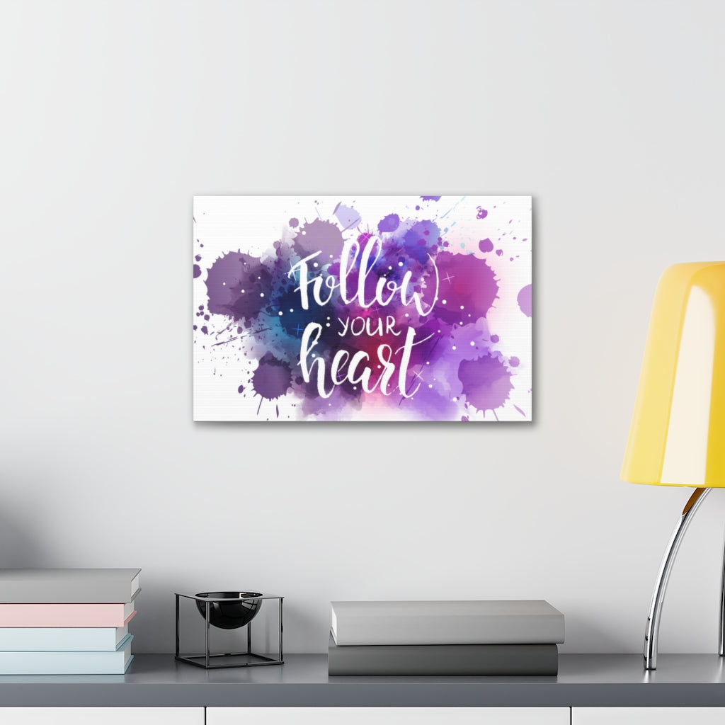 Scripture Walls Inspirational Wall Art Follow Your Heart Motivation Wall Decor for Home Office Gym Inspiring Success Quote Print Ready to Hang Unframed-Express Your Love Gifts