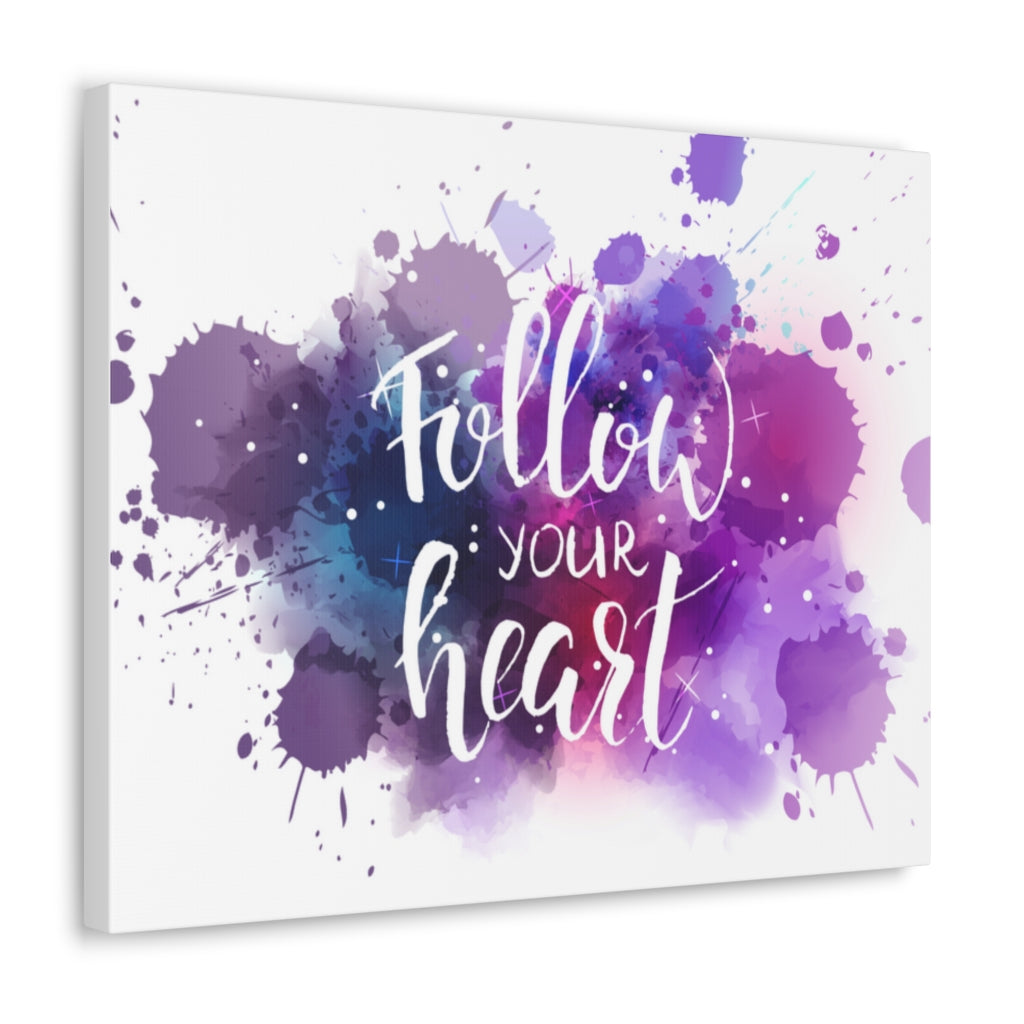 Scripture Walls Inspirational Wall Art Follow Your Heart Motivation Wall Decor for Home Office Gym Inspiring Success Quote Print Ready to Hang Unframed-Express Your Love Gifts