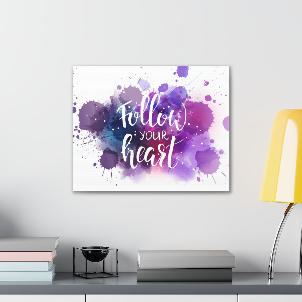 Scripture Walls Inspirational Wall Art Follow Your Heart Motivation Wall Decor for Home Office Gym Inspiring Success Quote Print Ready to Hang Unframed-Express Your Love Gifts