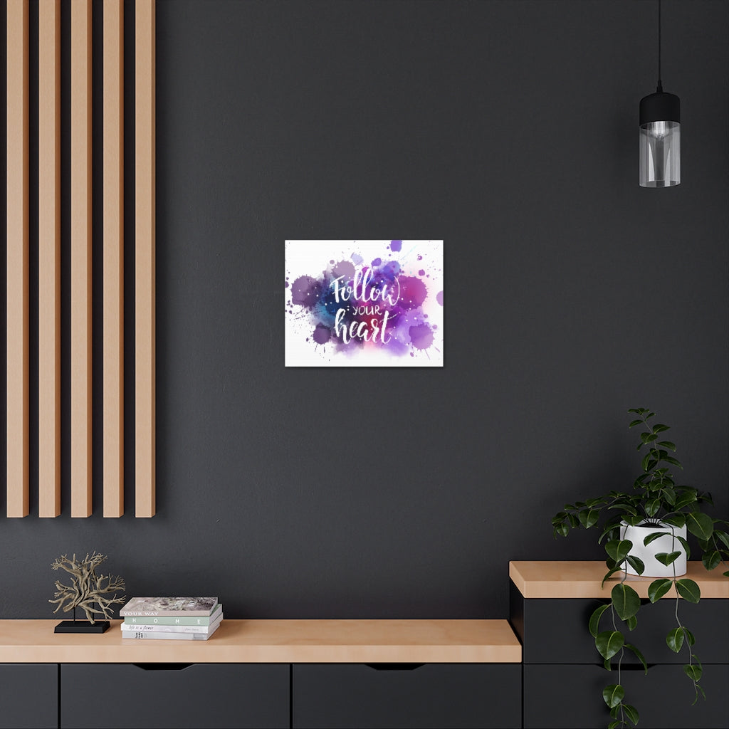 Scripture Walls Inspirational Wall Art Follow Your Heart Motivation Wall Decor for Home Office Gym Inspiring Success Quote Print Ready to Hang Unframed-Express Your Love Gifts