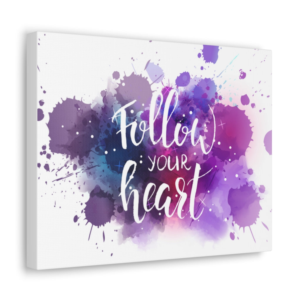 Scripture Walls Inspirational Wall Art Follow Your Heart Motivation Wall Decor for Home Office Gym Inspiring Success Quote Print Ready to Hang Unframed-Express Your Love Gifts