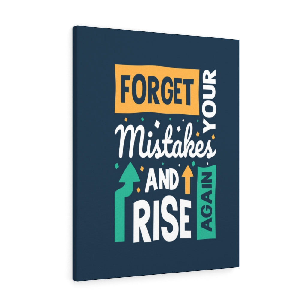 Scripture Walls Inspirational Wall Art Forget Your Mistakes And Rise Again Wall Art Motivation Wall Decor for Home Office Gym Inspiring Success Quote Print Ready to Hang Unframed-Express Your Love Gifts