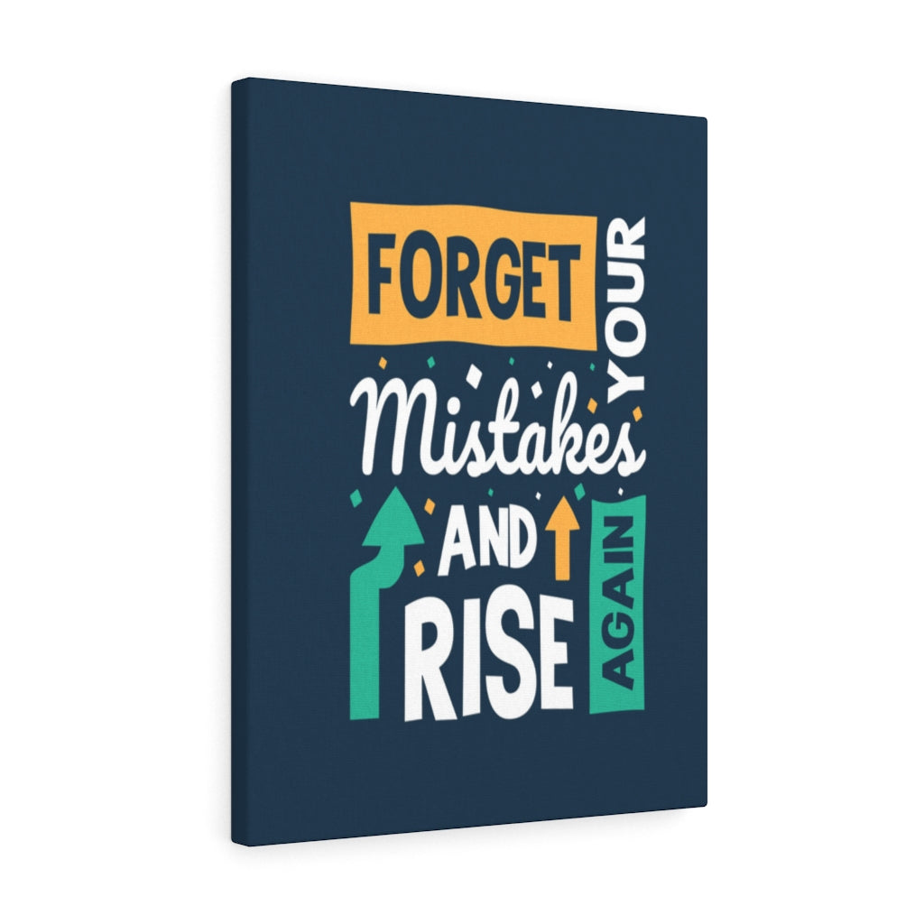 Scripture Walls Inspirational Wall Art Forget Your Mistakes And Rise Again Wall Art Motivation Wall Decor for Home Office Gym Inspiring Success Quote Print Ready to Hang Unframed-Express Your Love Gifts