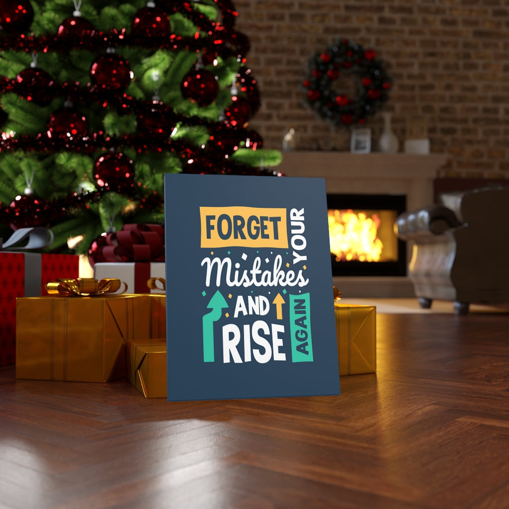 Scripture Walls Inspirational Wall Art Forget Your Mistakes And Rise Again Wall Art Motivation Wall Decor for Home Office Gym Inspiring Success Quote Print Ready to Hang Unframed-Express Your Love Gifts
