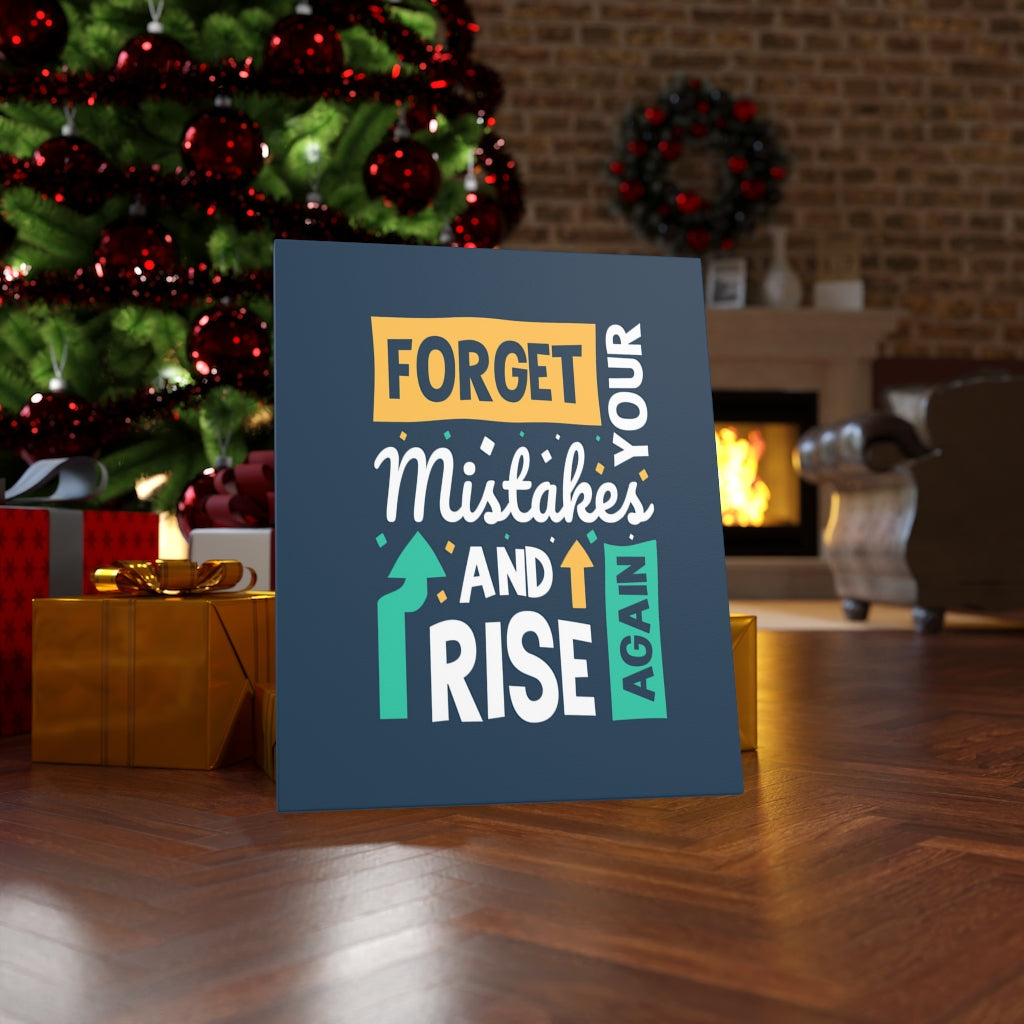 Scripture Walls Inspirational Wall Art Forget Your Mistakes And Rise Again Wall Art Motivation Wall Decor for Home Office Gym Inspiring Success Quote Print Ready to Hang Unframed-Express Your Love Gifts